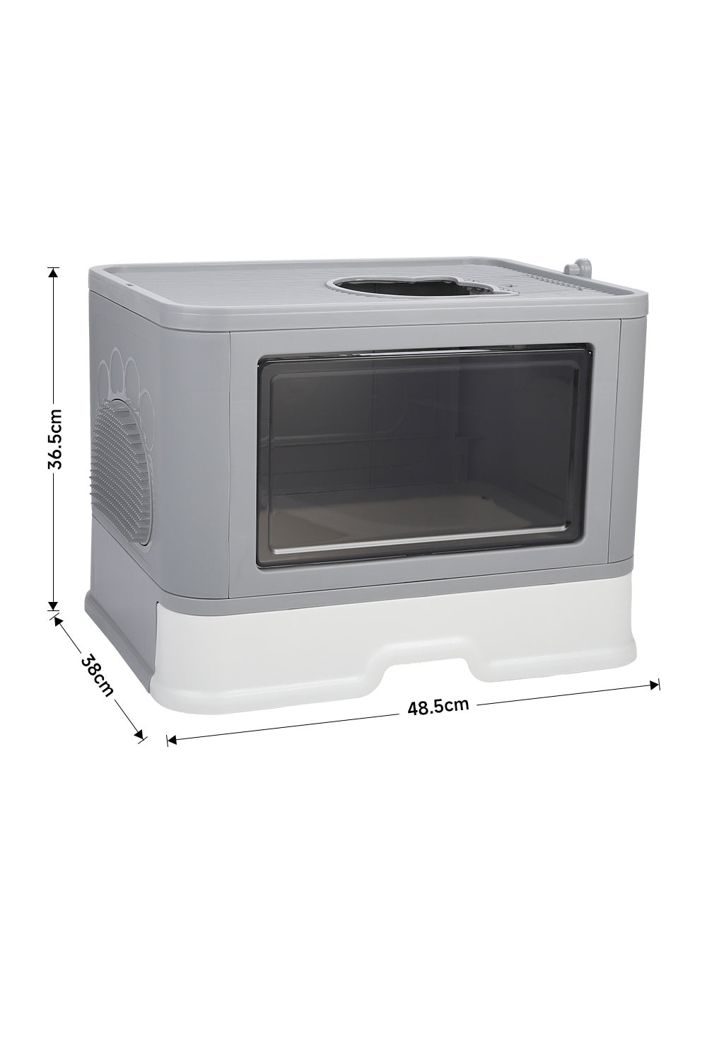 Enclosed Folding Plastic Cat Litter Box with Scoop