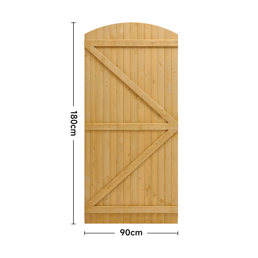 180cm Arch Top Strong Wooden Garden Gate