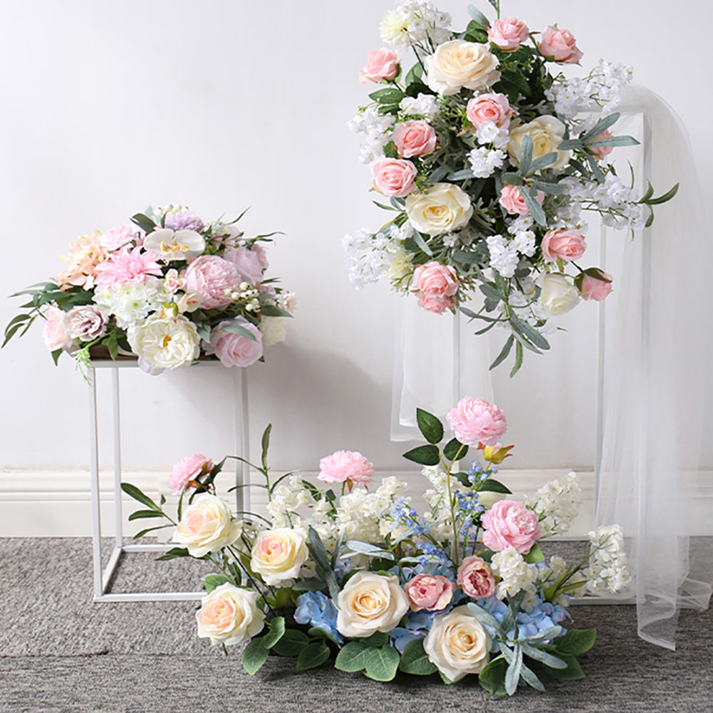 White Column Flower Stand for Wedding Decoration