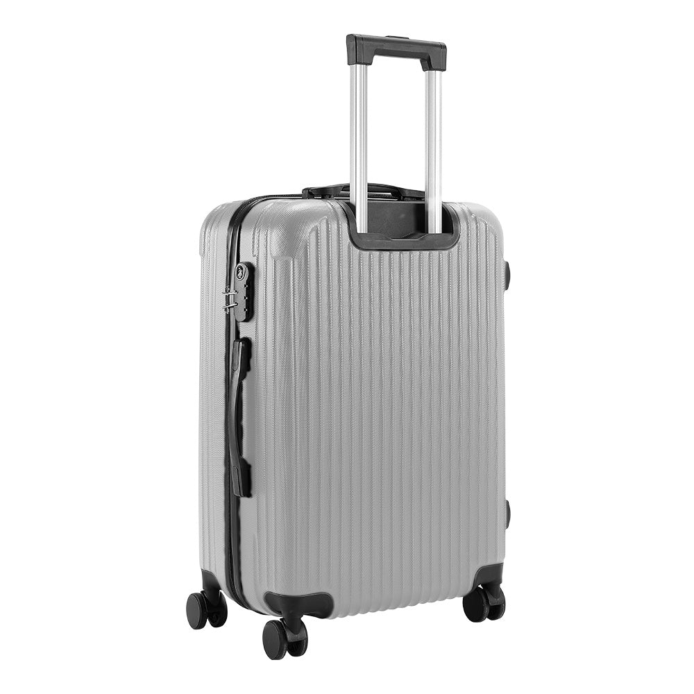 Grey 24 inch Hardshell Spinner Wheel Luggage Travel Suitcase