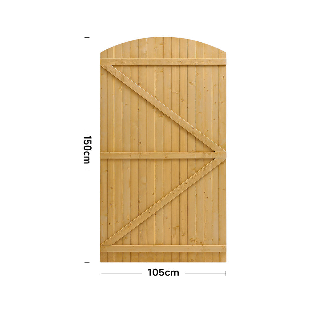 150cm Semi Braced Arch Top Strong Wooden Garden Gate