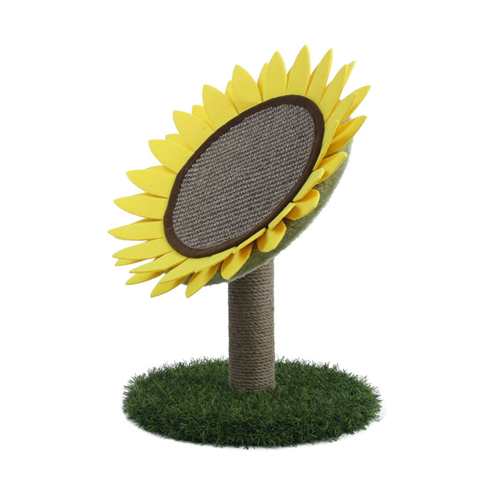Sisal Cat Scratching Board Sunflower Shape Durable Scratcher Toy