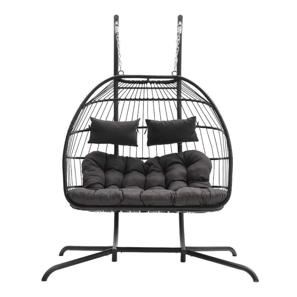 157x95x201cm Outdoor Hanging 2 Seater Egg Chair