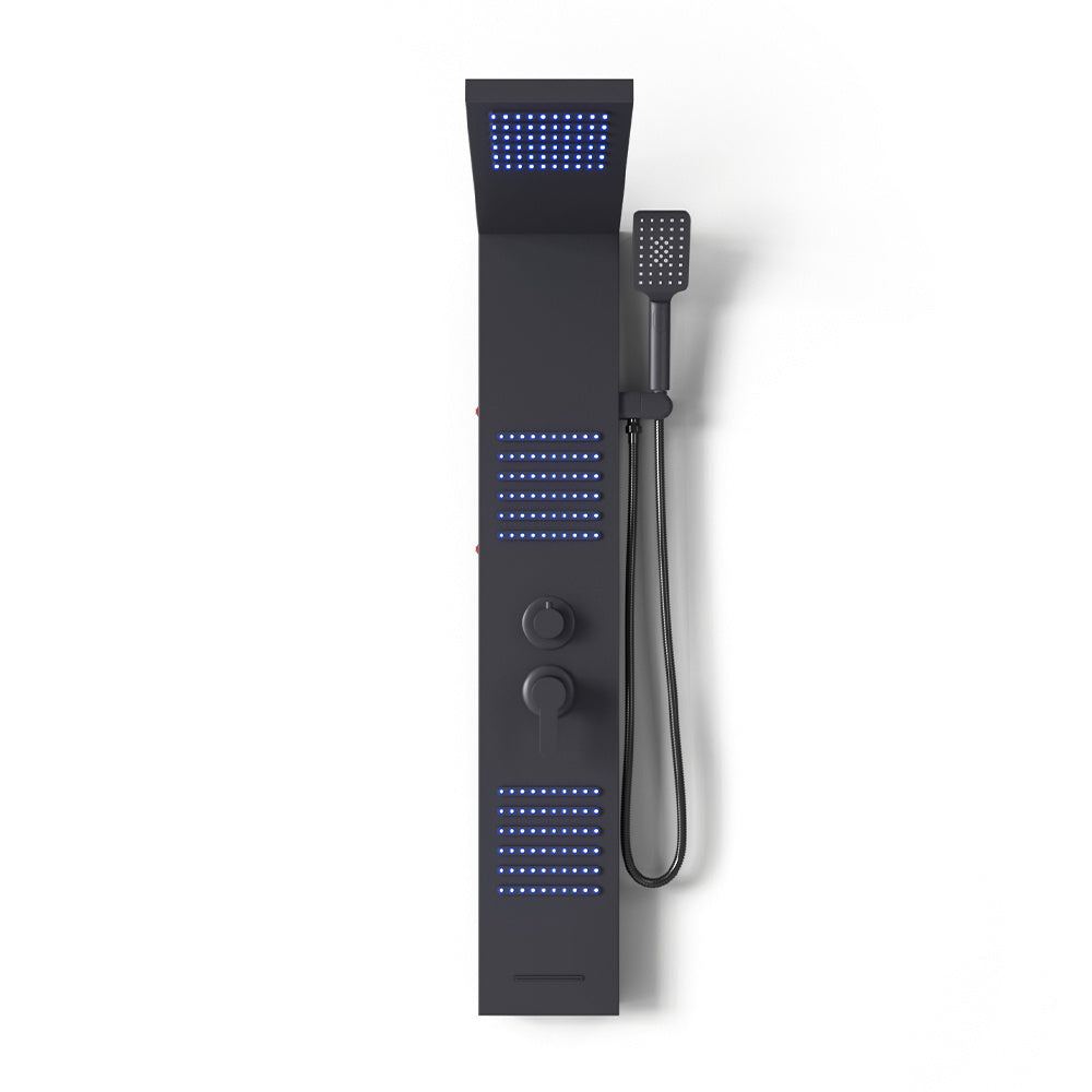 Wall Mount Thermostatic Mixer Shower Panel with LED Lights