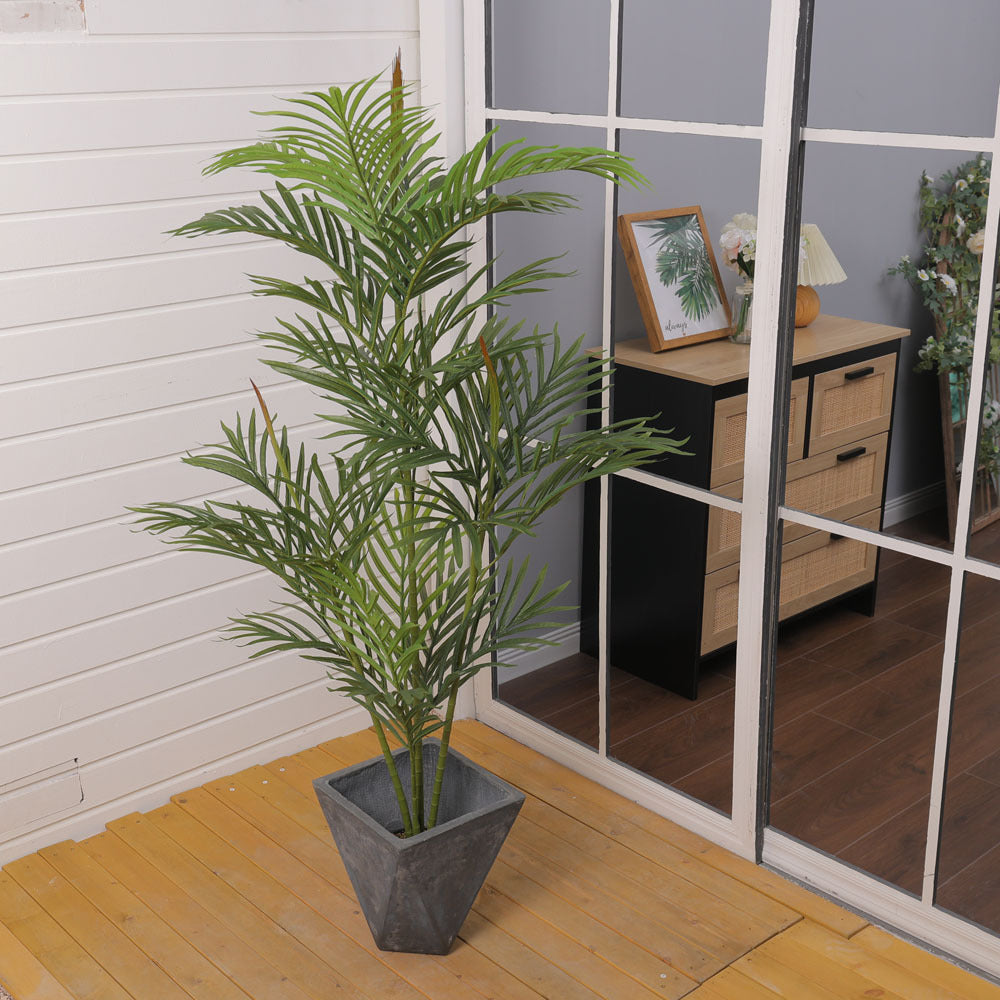 Outdoor Realistic Artificial Palm Tree Plant in Pot, 150CM