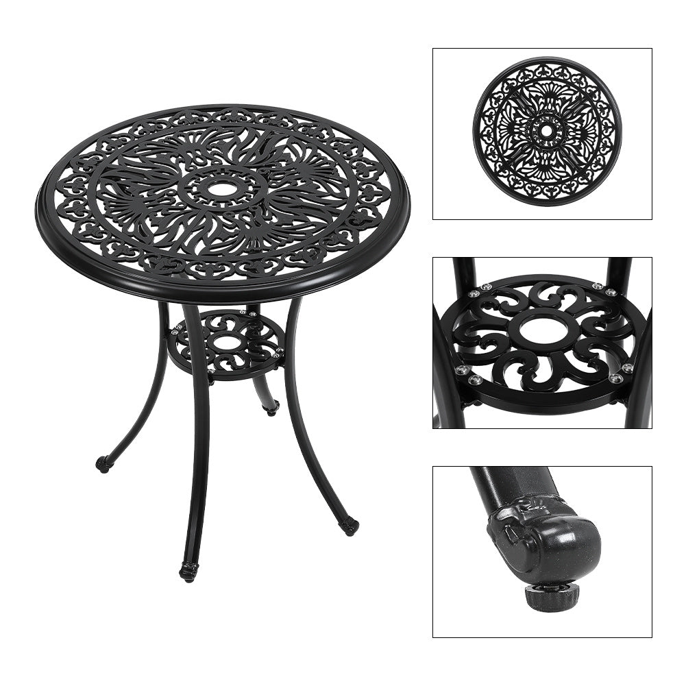 Round Patio Dining Table with Umbrella Hole