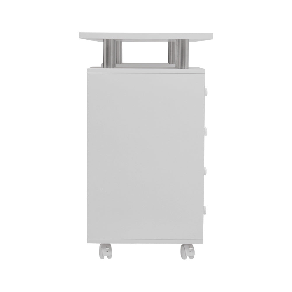 White 8Drawer Manicure Nail Table Salon Beauty Station