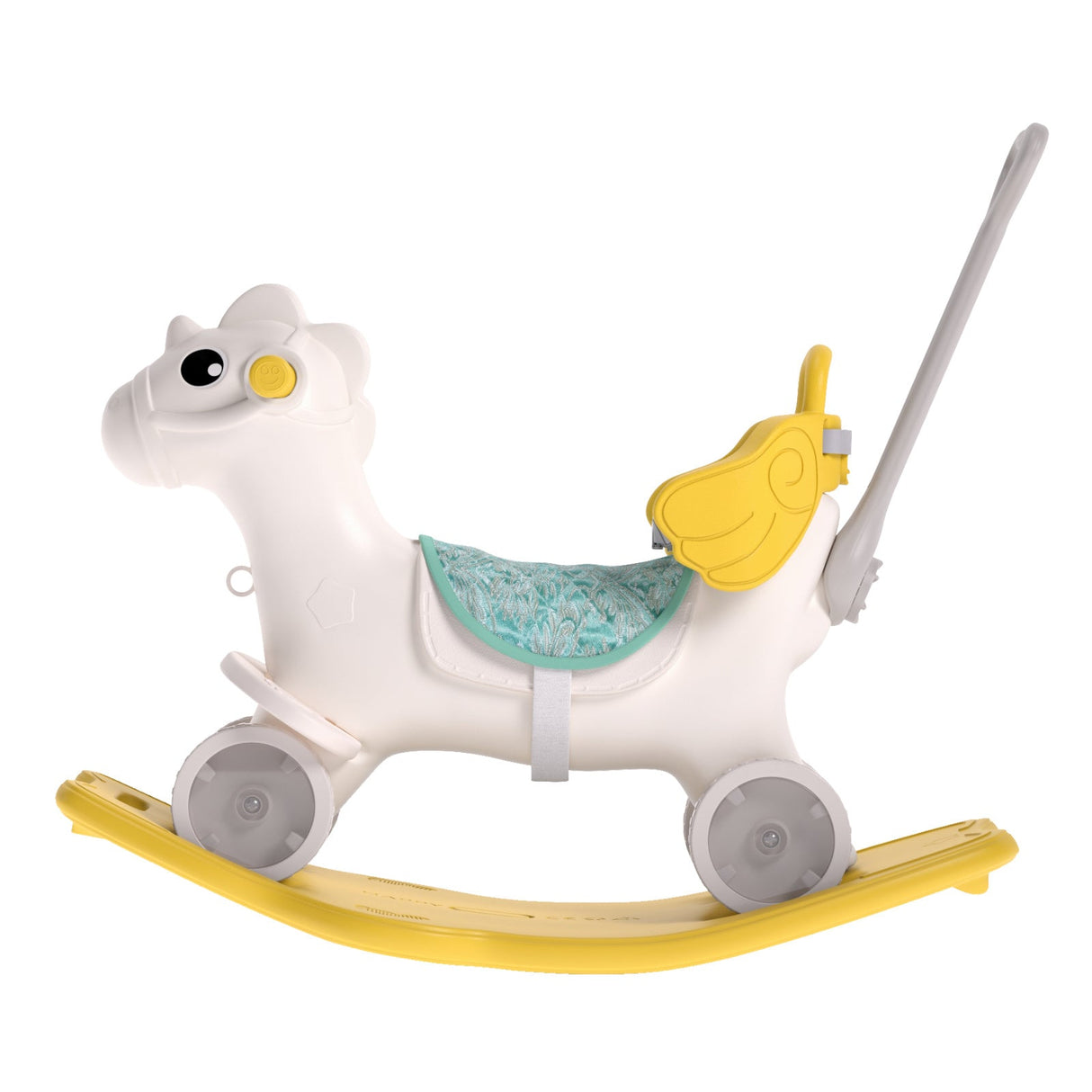 Yellow Kids Plastic Rocking Horse