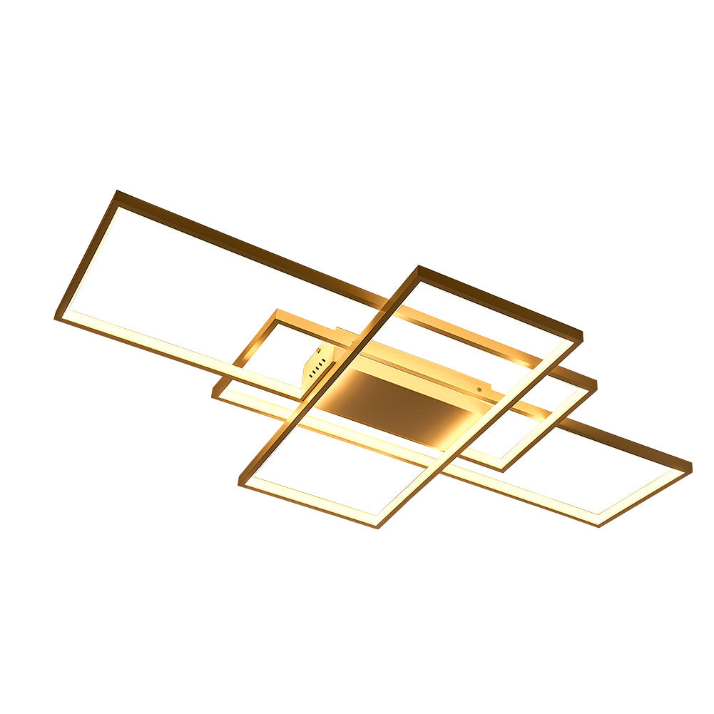 Modern Rectangle LED Chandelier Ceiling Light , 90CM Dimmable