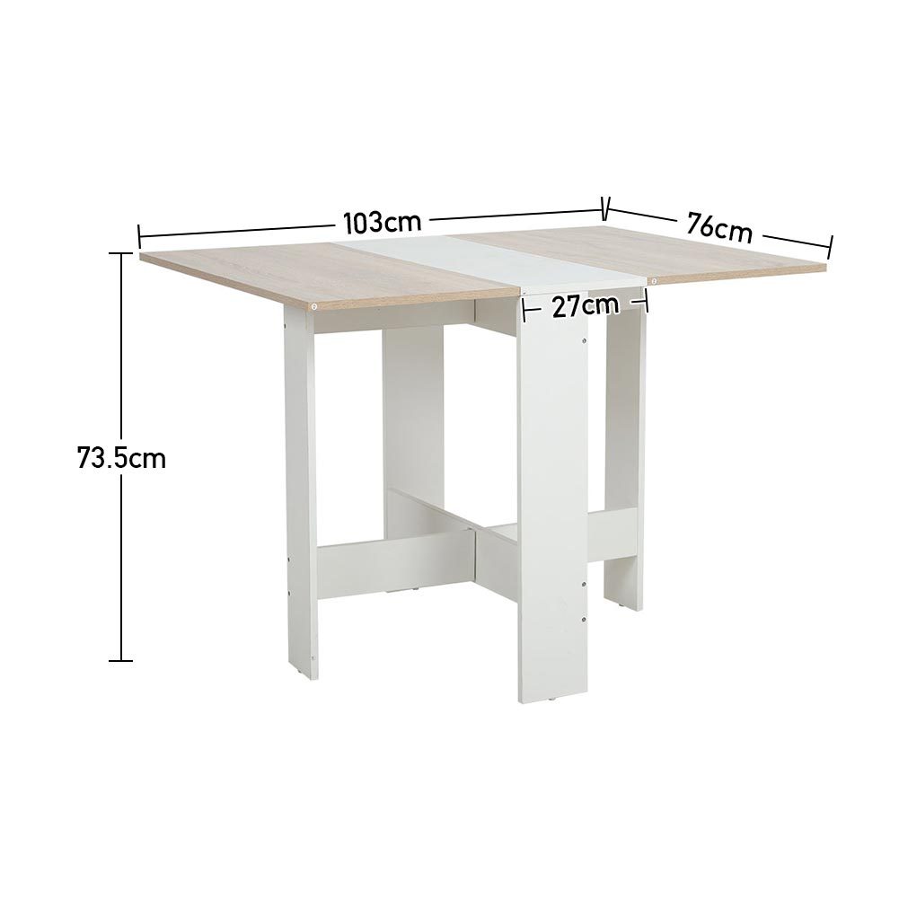 Foldable Wooden Dining Table Compact Kitchen Living Room Furniture