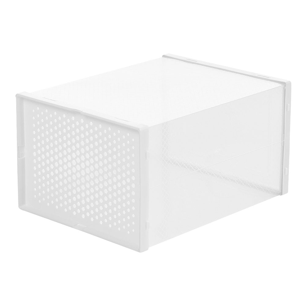 White 34cm 12pcs Clear Plastic Shoe Storage Boxes