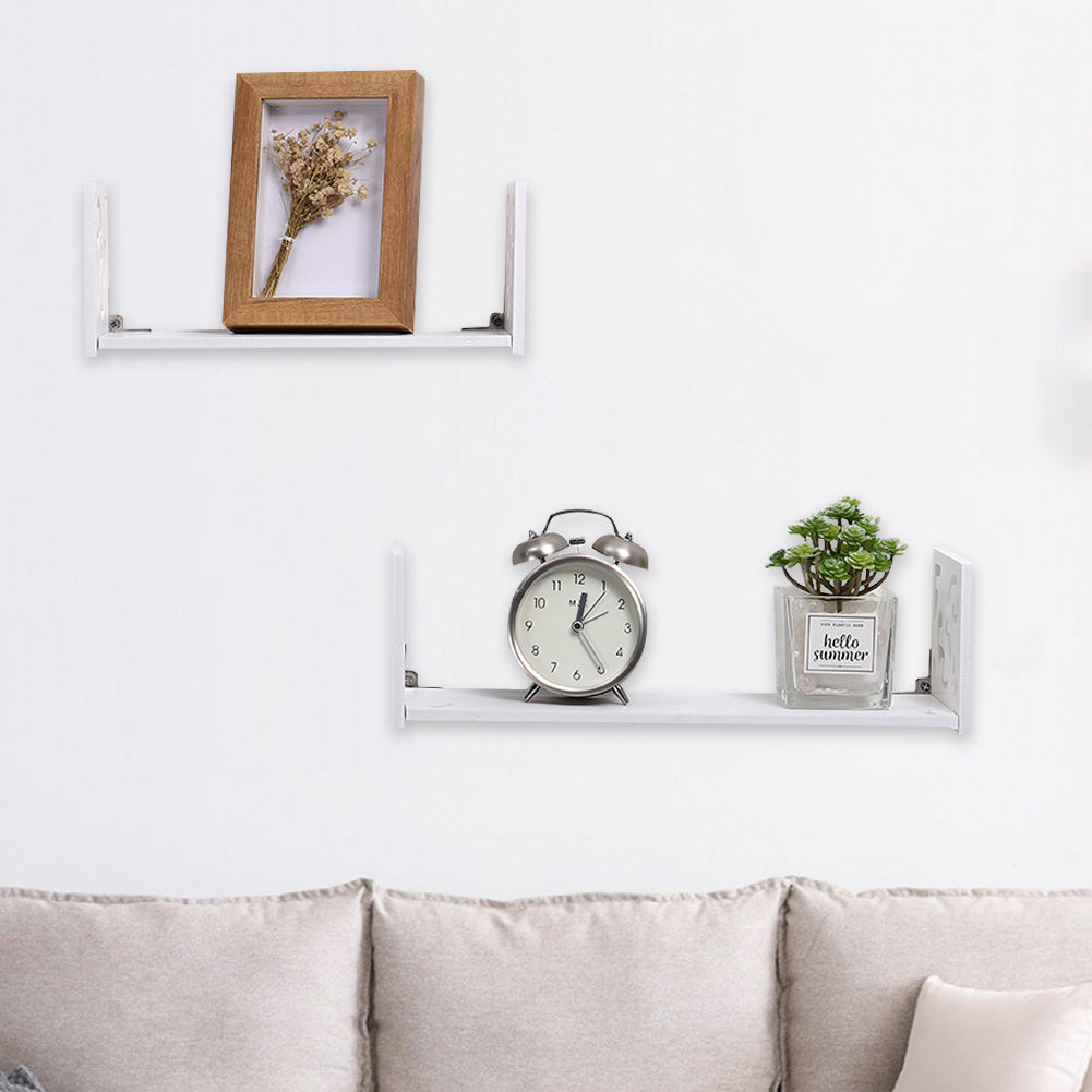 Set of 2 Wall Mounted Display Shelf
