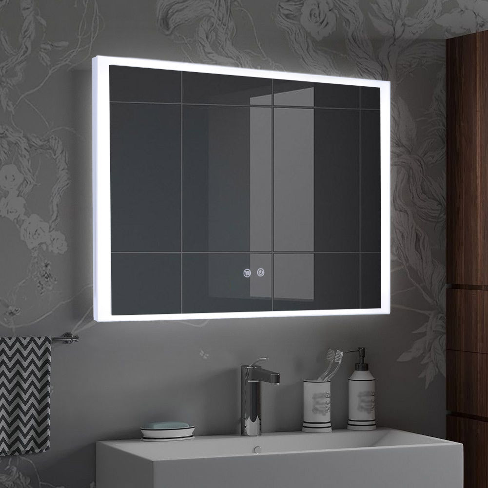 Frameless Anti-Fog Dimmable LED Wall Mirror