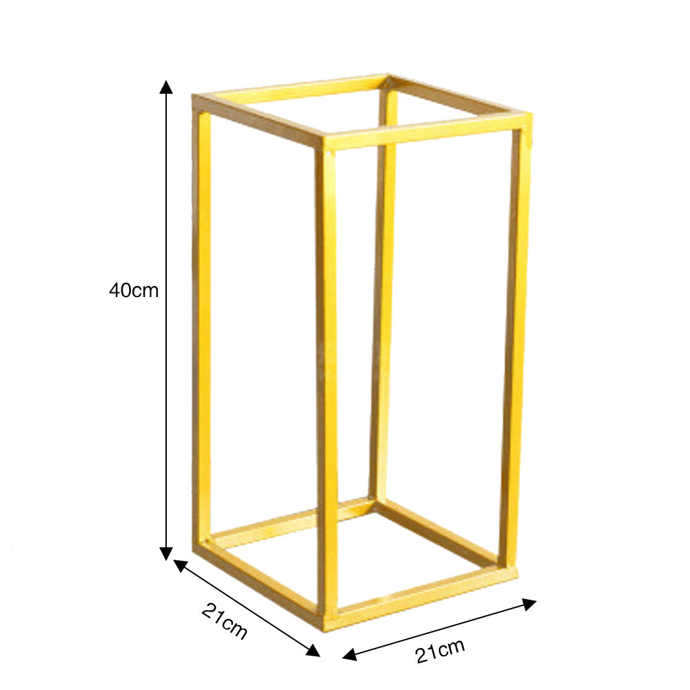 40cm Metal Rectangular Flower Stand Pedestal