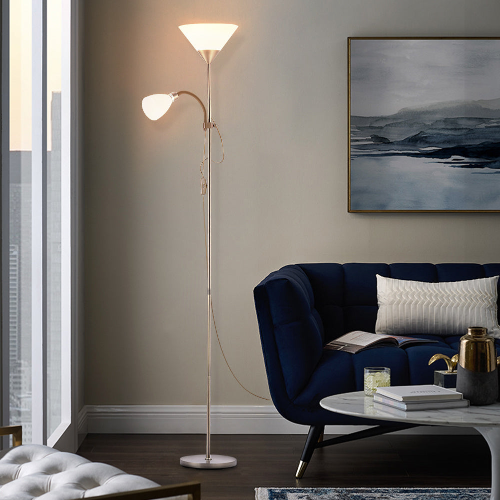 175CM Mother and Child Adjustable Floor Reading Lamp, Bronze