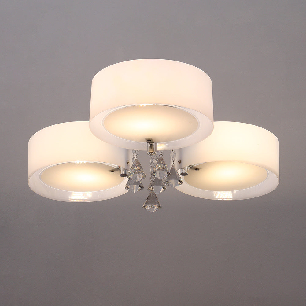LED Crystal Ceiling Light Lamp 3 Head