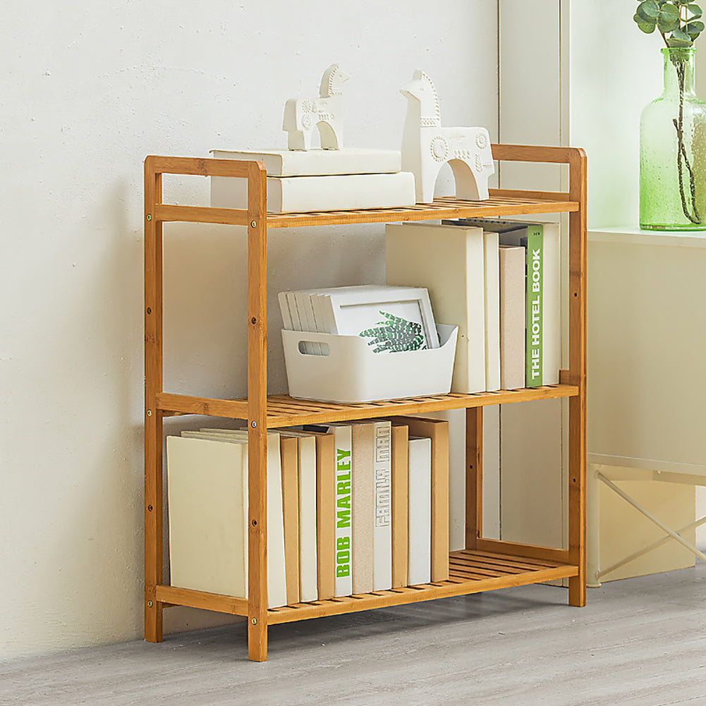 3 Tier Wood Bookcase Display Stand, 71x68x25CM