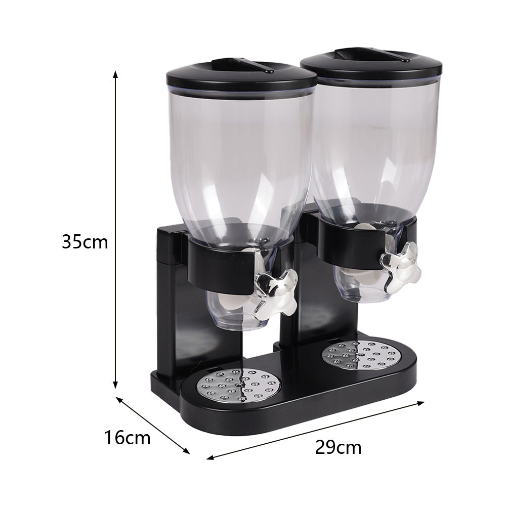 Black Modern Food Dispenser Cereal Containers Storage Dispenser