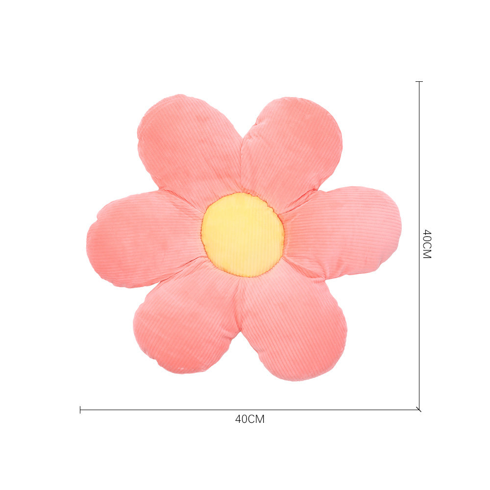 Pink Daisy Shaped Seat Cushion Flower Throw Pillow
