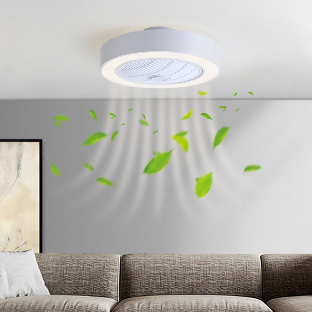 5 Blades LED Lights Ceiling Fan Adjustable Speed Dimmable IR Remote Control