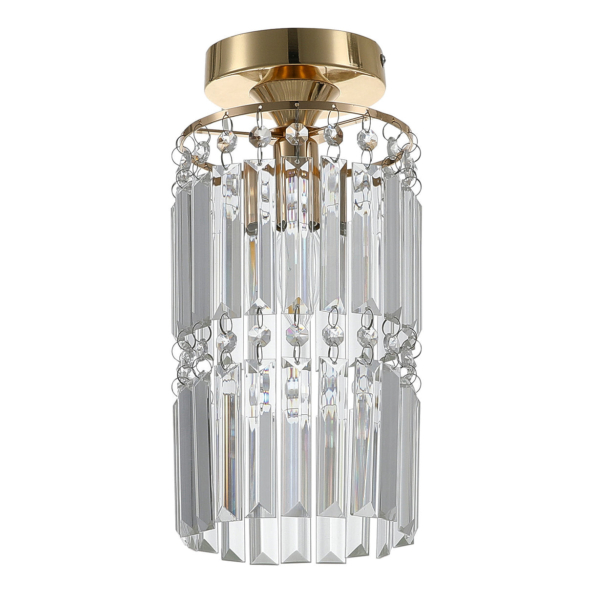 Gold 25x29cm Crystal LED Ceiling Light