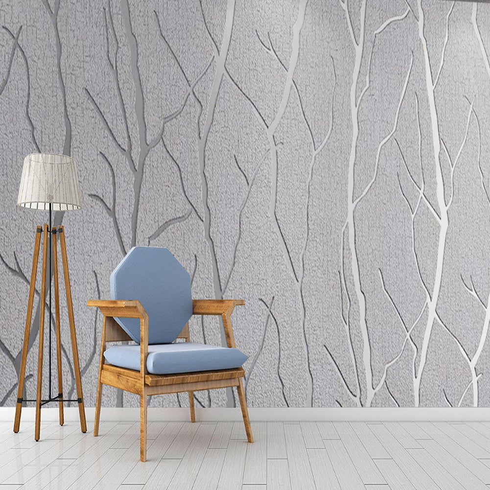 Modern Grey Nonwoven Minimalist Wallpaper