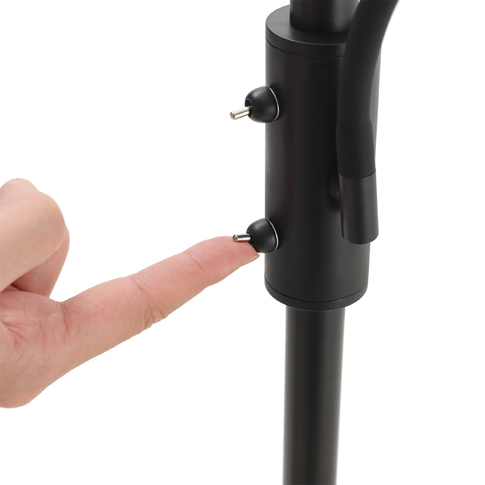 Khaki 2 Light Floor Standing Lamp with Adjustable Head Light