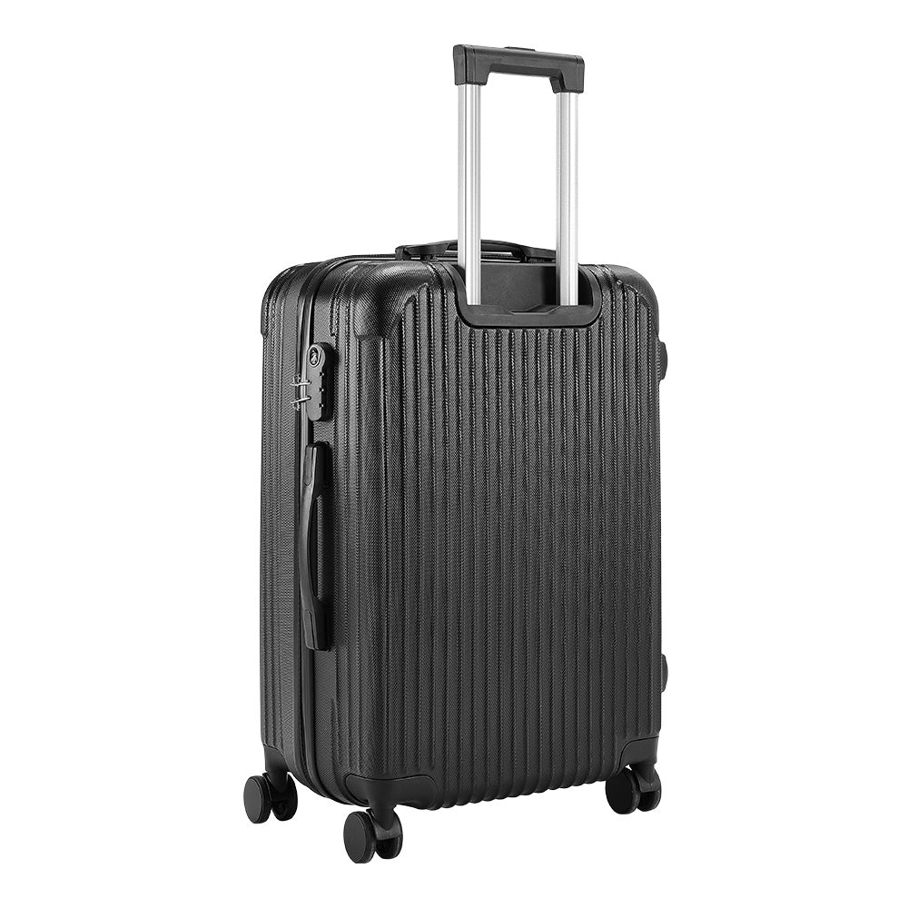 Black 24 inch Hardshell Spinner Wheel Luggage Travel Suitcase