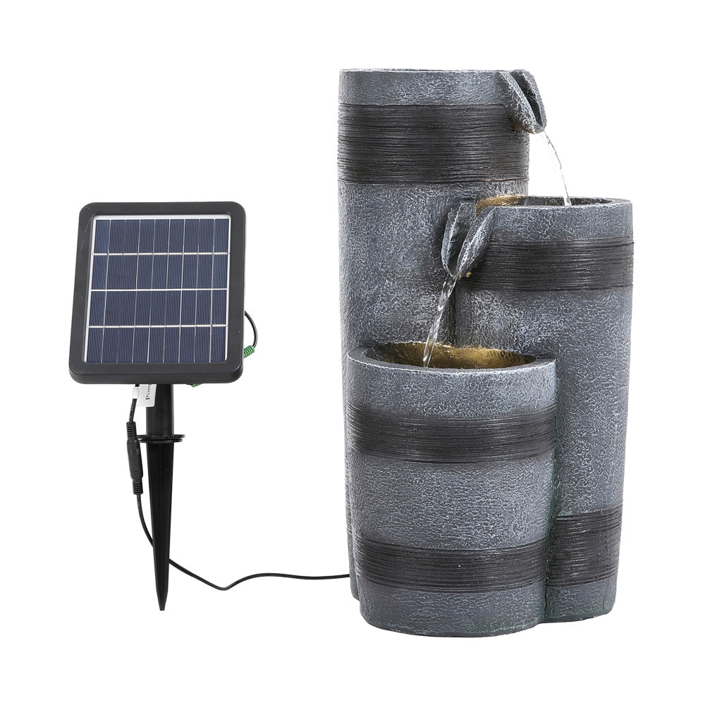 3 Tier Bowl Outdoor Solar Powered Water Fountain Decor
