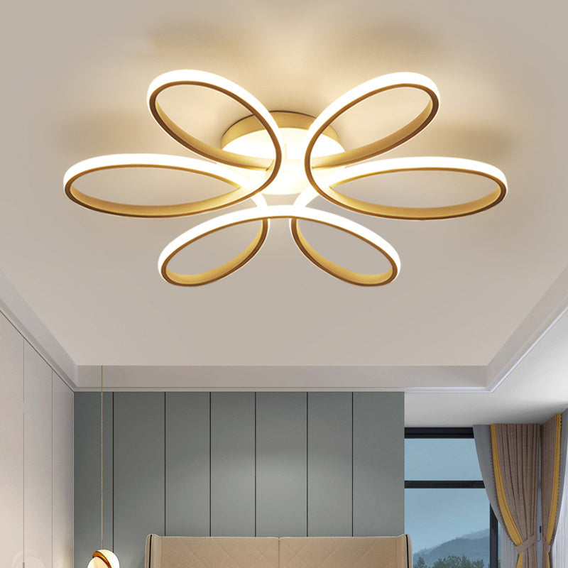 LED Dimmable Ceiling Light Floral Pendant With Remote, 74CM