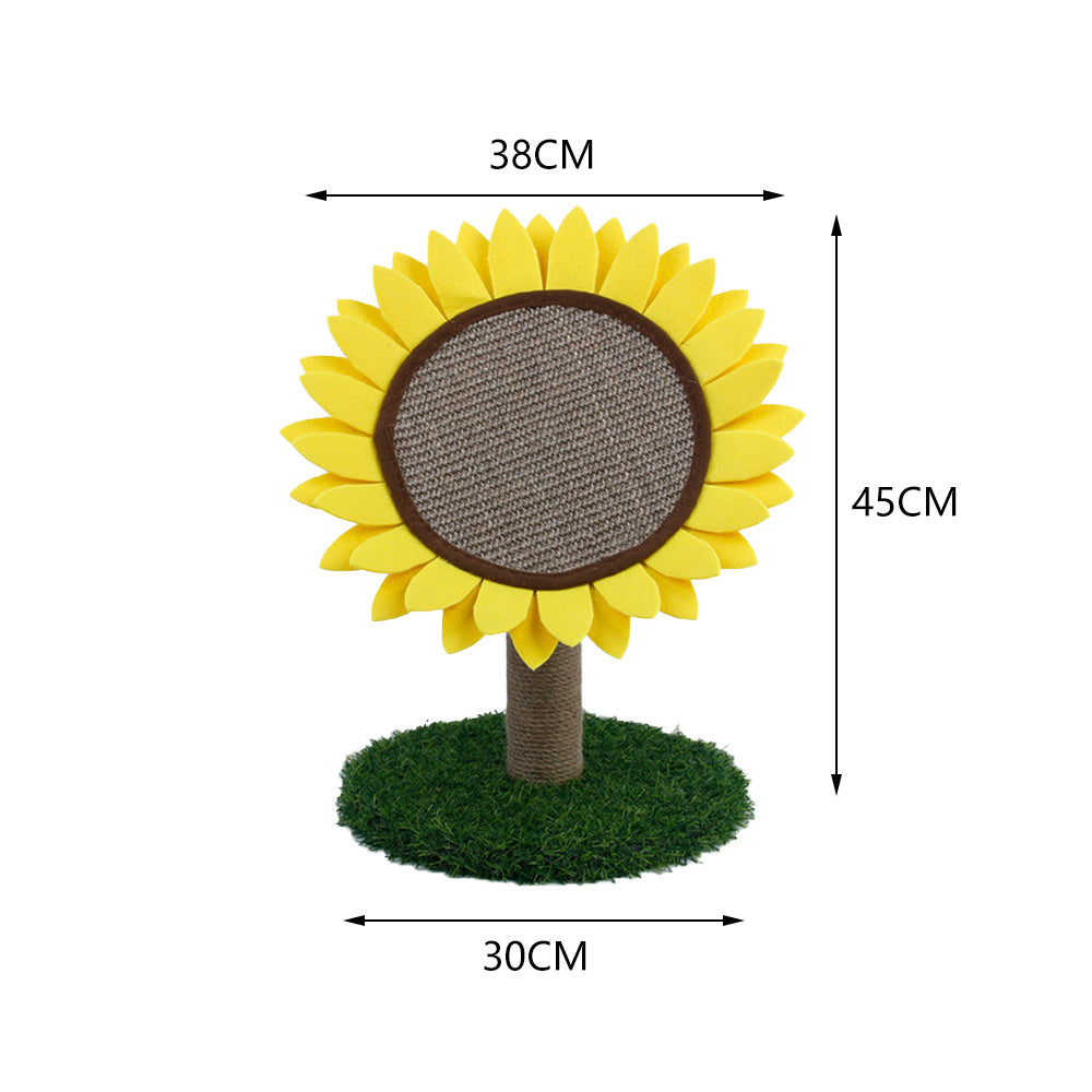 Sisal Cat Scratching Board Sunflower Shape Durable Scratcher Toy