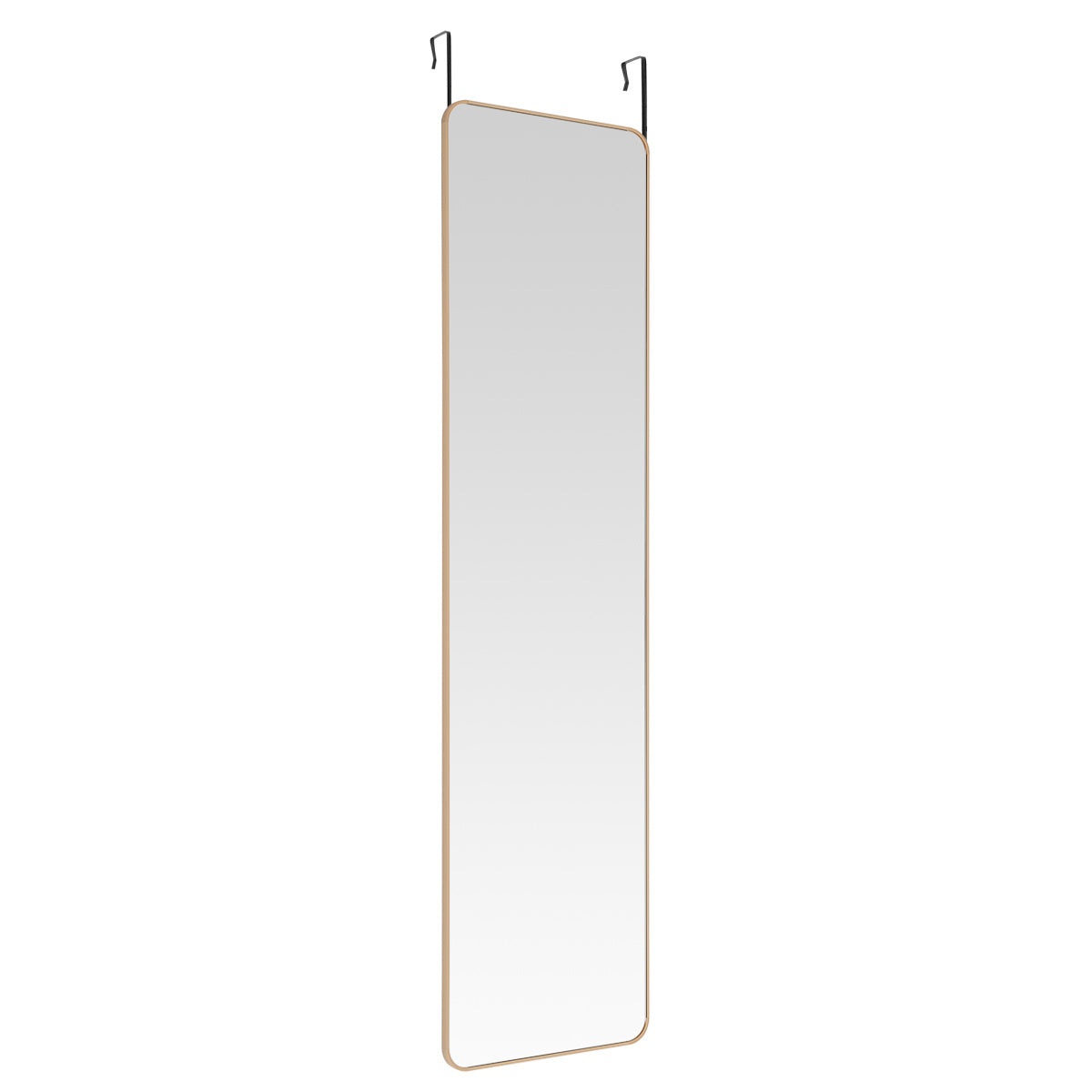 Full Length Mirror with Rounded Corners Door Hanging Gold Large Mirror