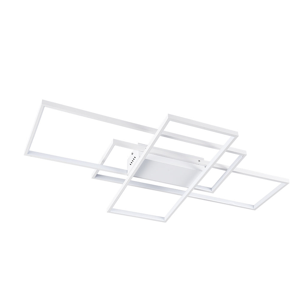 Modern Rectangle LED Chandelier Ceiling Light , 90CM Cool White