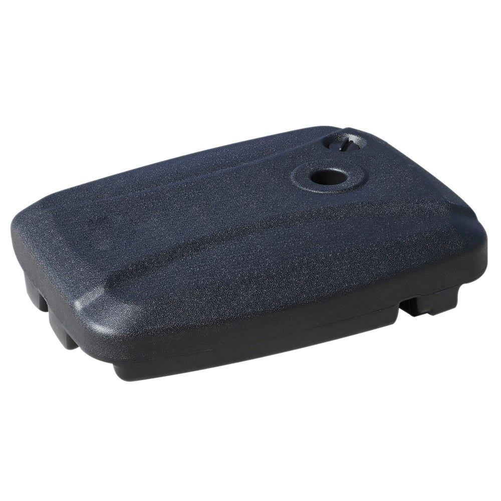 Garden 3M Light Grey Banana Parasol Cantilever Hanging Sun Shade Umbrella Shelter with Rectangle Base