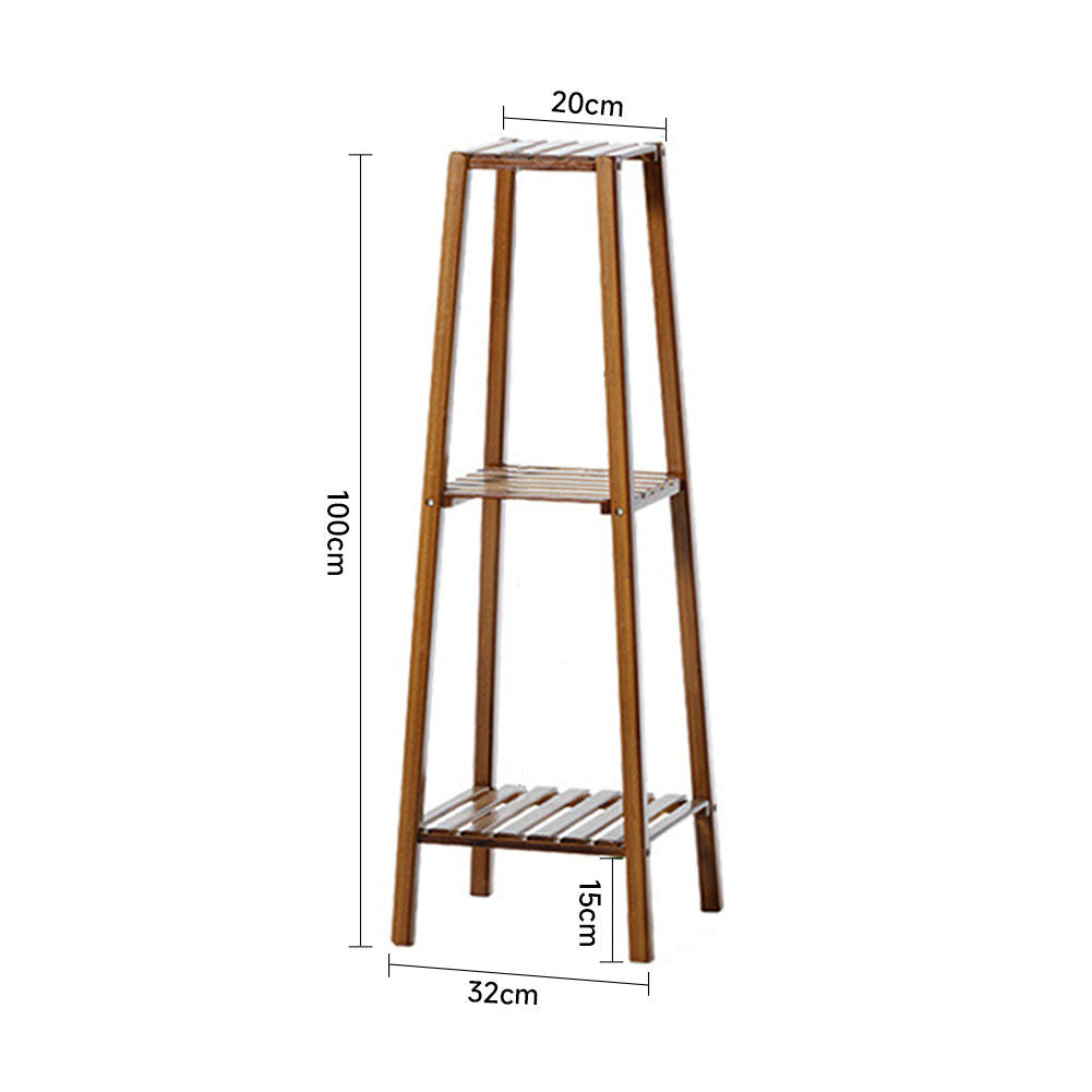 3 Tier Modern Wood Plant Stand Flowers Pots Holder
