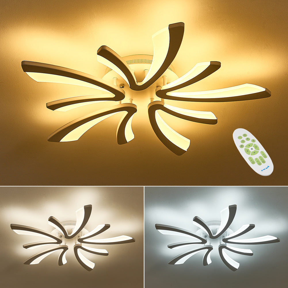 Modern V Shape LED Chandelier Ceiling Light , 5 Head Dimmable
