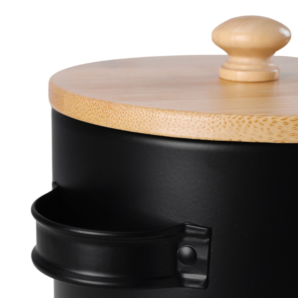 Black Kitchen Storage Bin Set, with Peeler