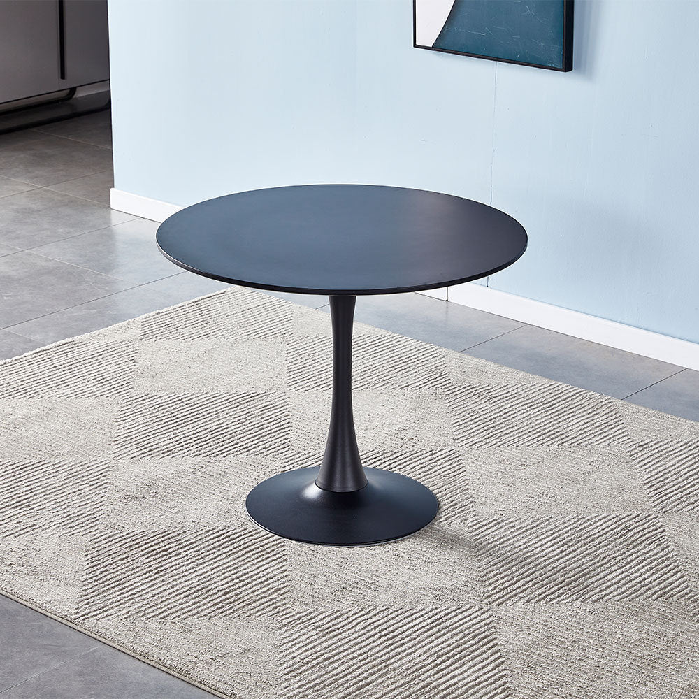 Modern Round Minimalist Dining Table Black