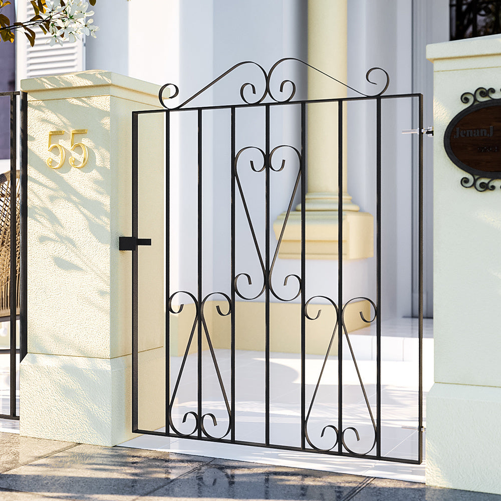 3ft Heavy Duty Wrought Iron Gate with Fittings Bolt