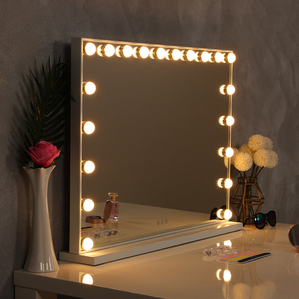 Dimmable LED Light Makeup Mirror for Bedroom, 80X60cm