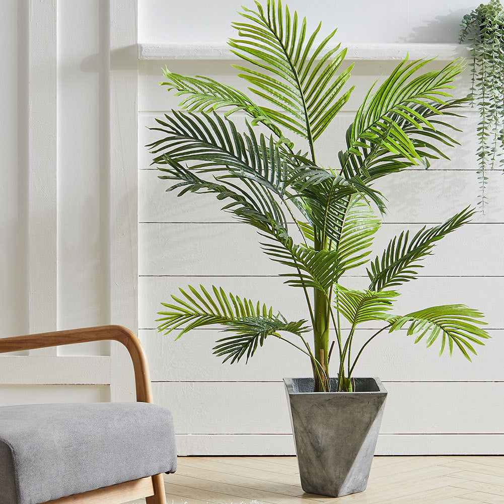 Outdoor Realistic Artificial Palm Tree Plant in Pot, 1.5M