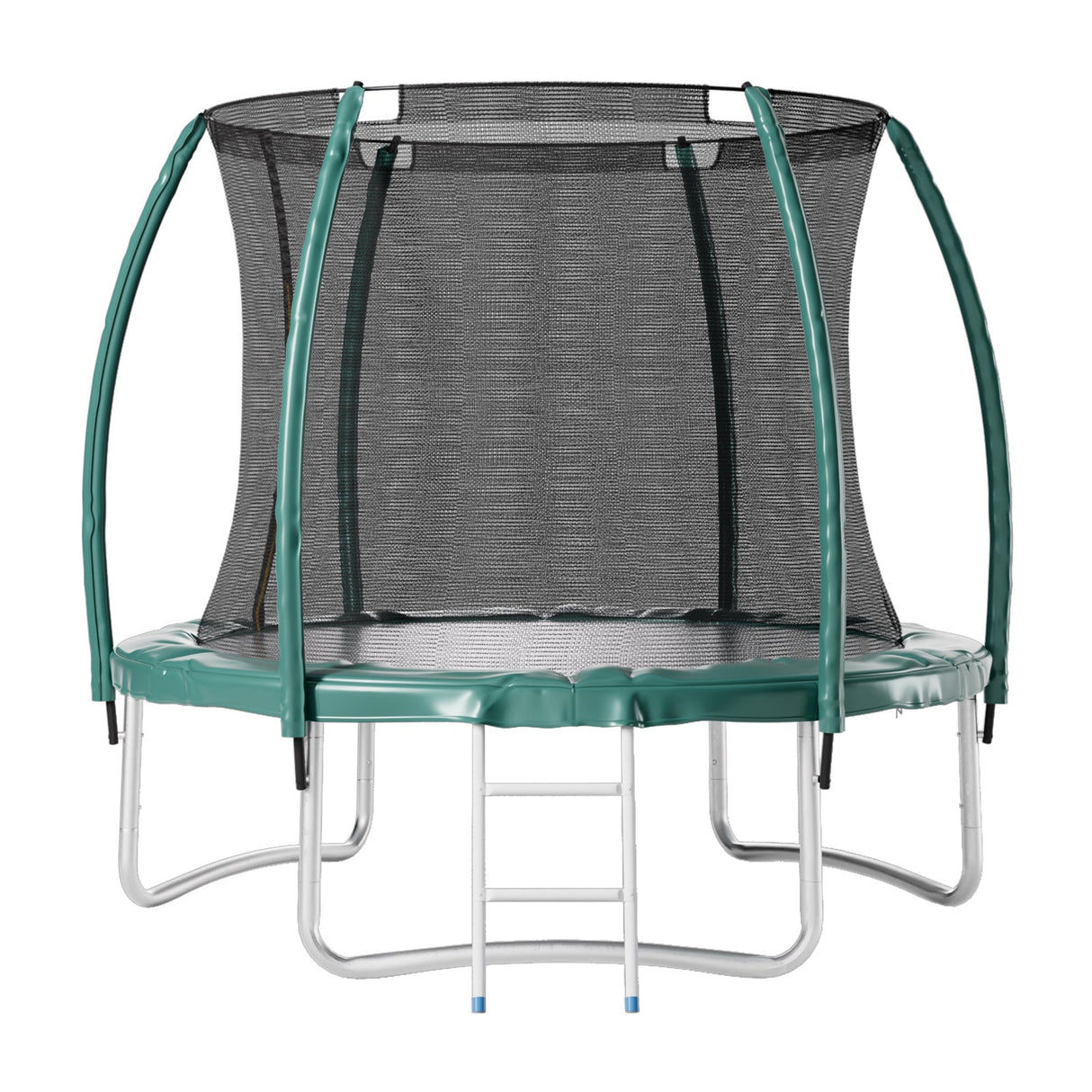 Dark Green 10FT Outdoor Enclosure Trampoline with Ladder