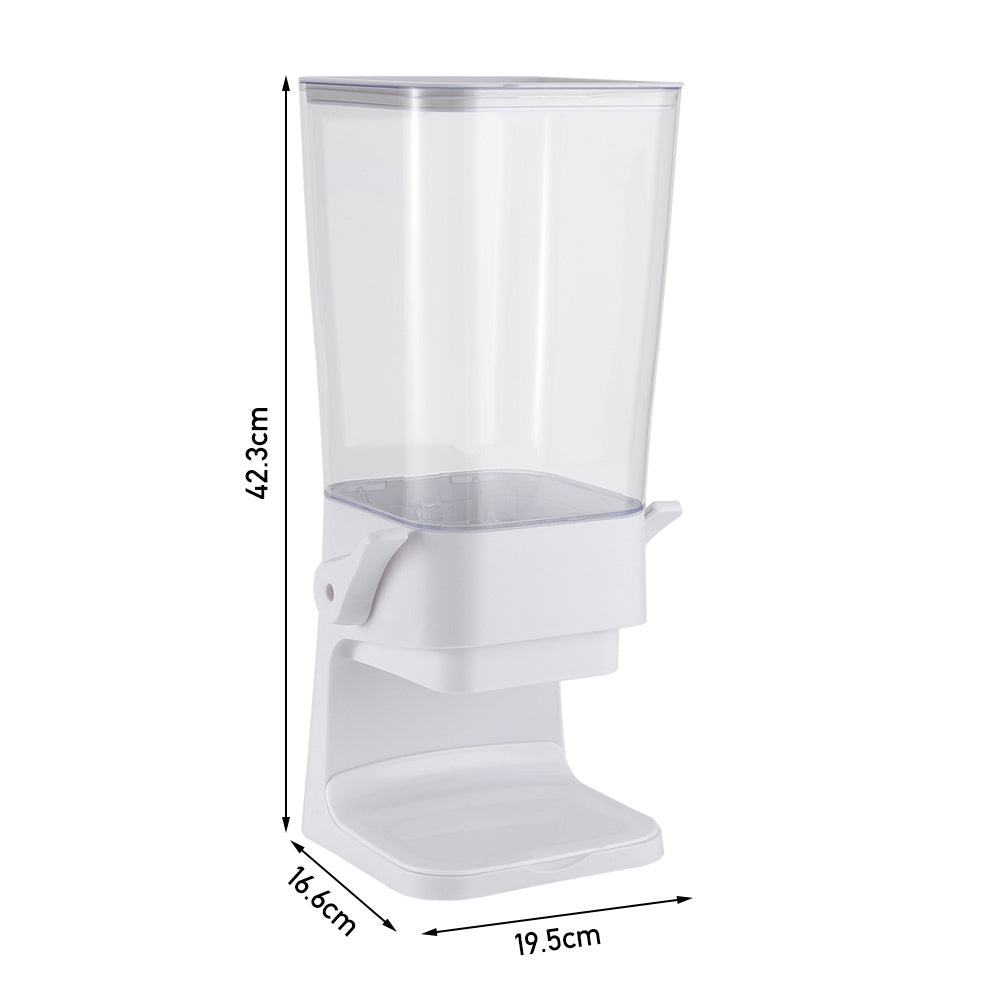 White Cereal Nuts Storage Container Dispenser for Kitchen