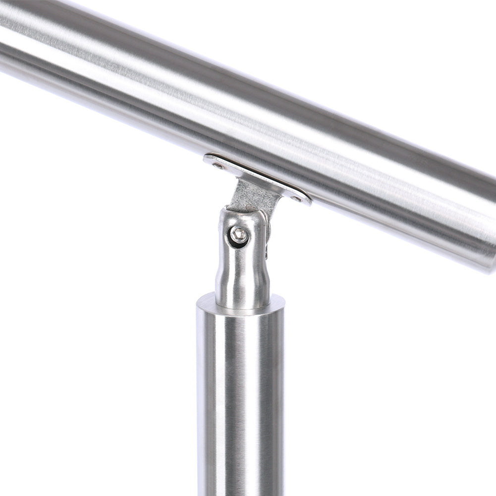 120CM Handrail Stainless Steel Balustrade with 3 Crossbars Stair Rails