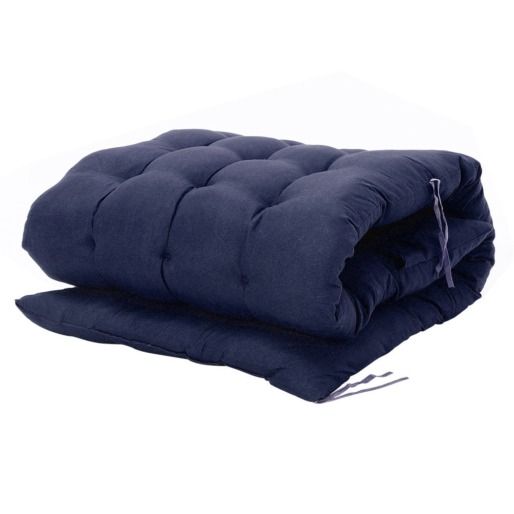 Outdoor Garden Patio Recliner Deck Chair Seat Cushion Pad, Blue