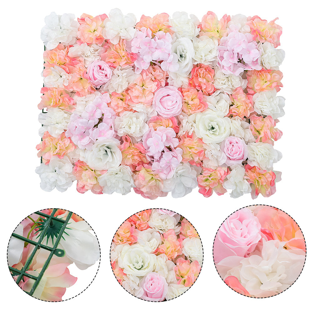 Multicolor Artificial Rose Flower Backdrop Wall Panel