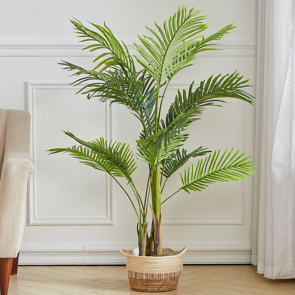 Outdoor Realistic Artificial Palm Tree Plant in Pot, 1.5M