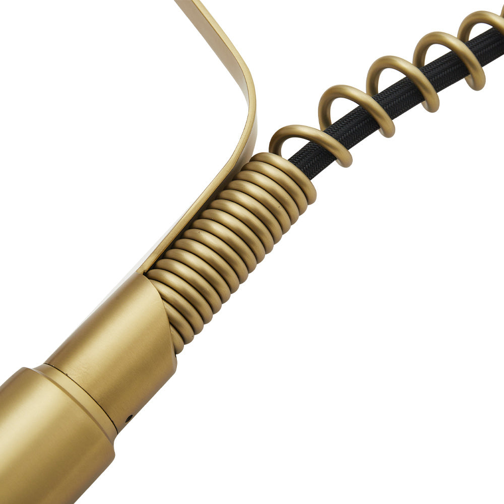 Brushed Gold Modern Single Lever Kitchen Pull Down Faucet