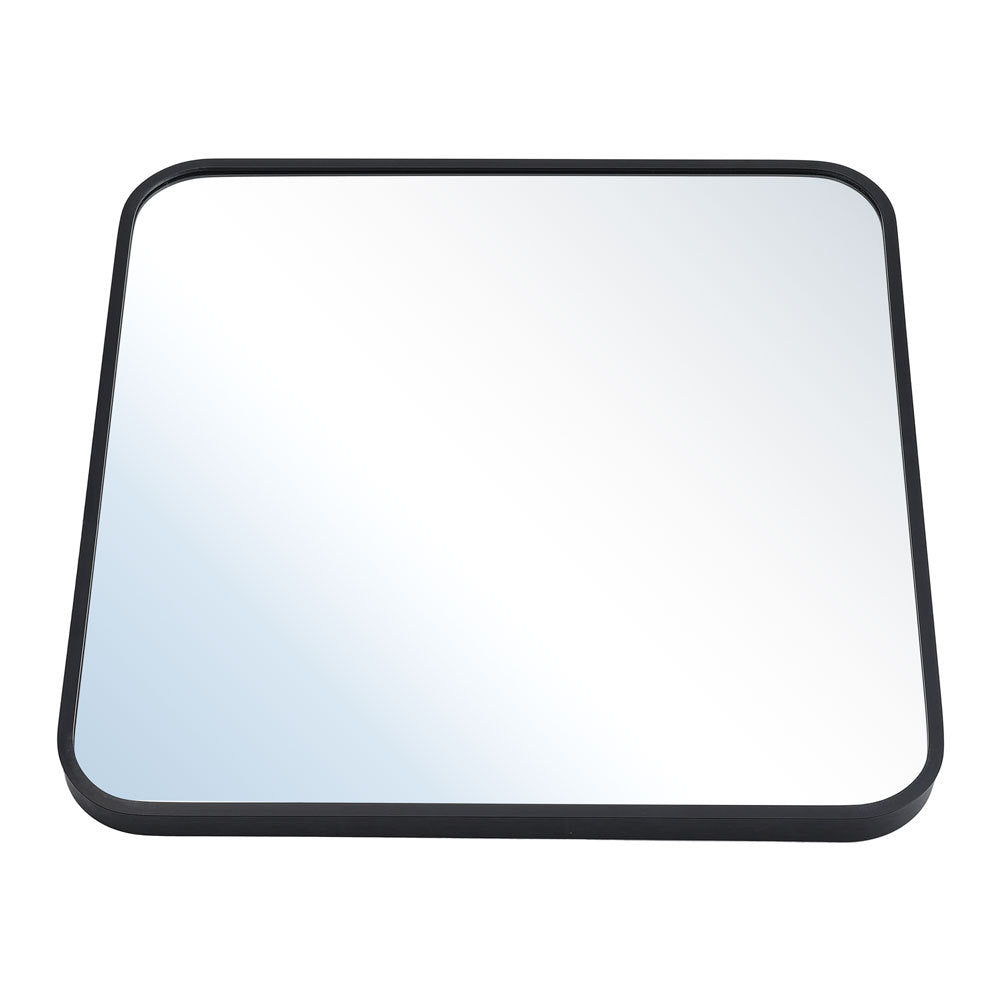 Black 70cm Square Wall Mirror with Aluminum Alloy Frame