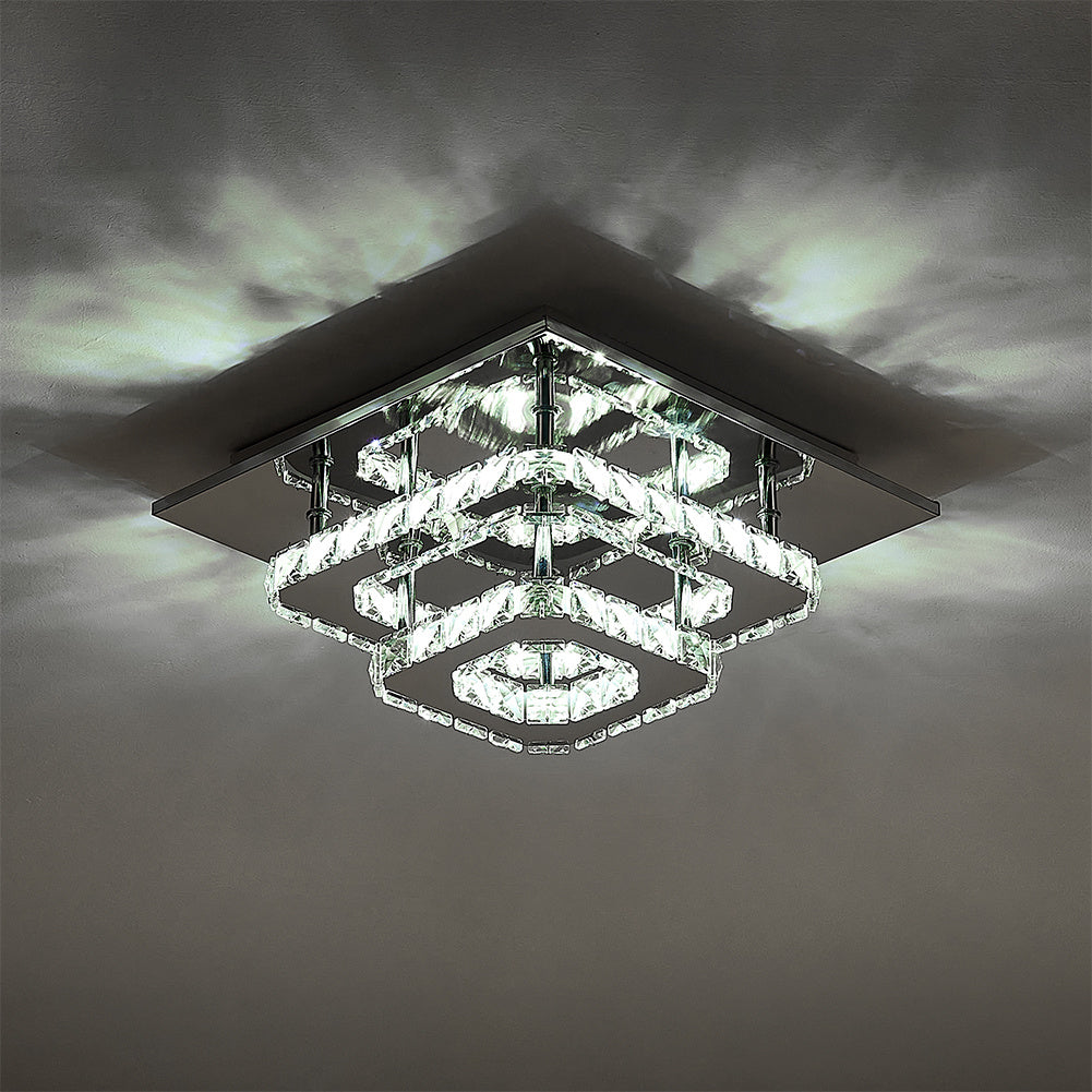 36W LED Ceiling Light Crystal Pendant Lamp Dimmable with Remote